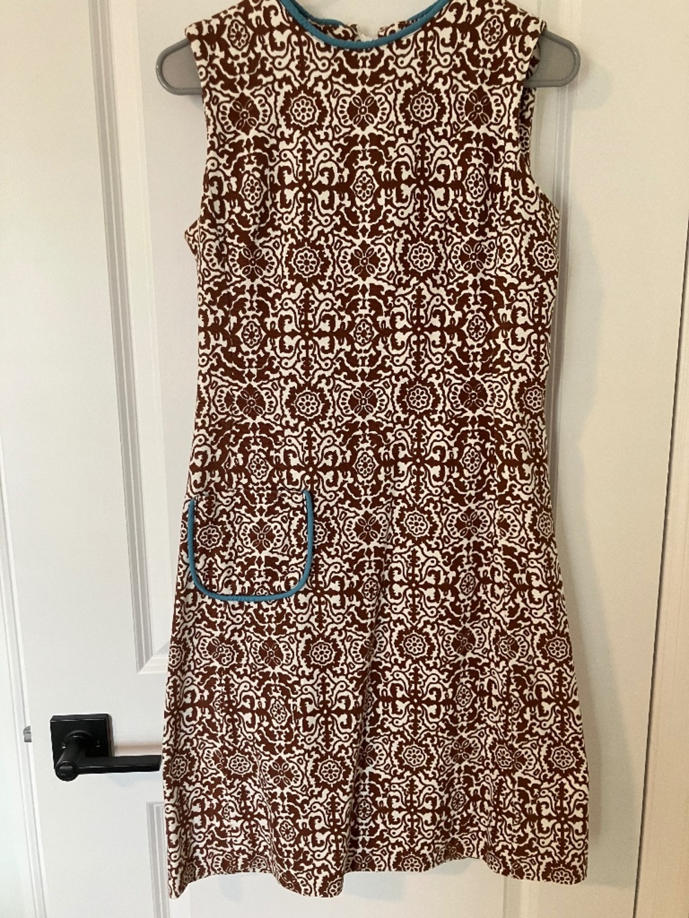 Handmade, Size S(2-4), Brown & White Dress
